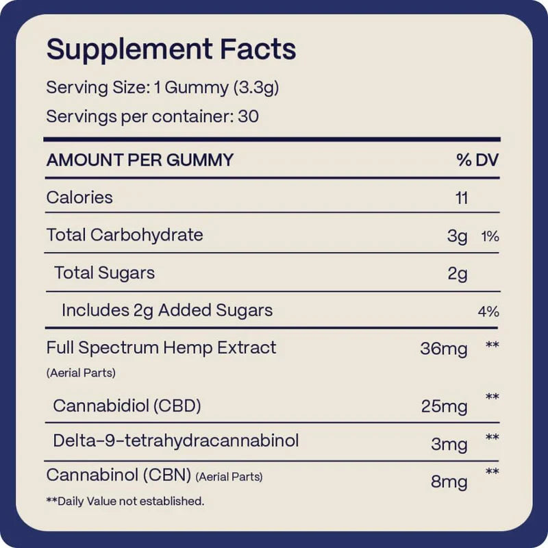 Slumber Deep Zzzs CBD CBN THC Gummies For Sleep- Lemon Raspberry- 30ct