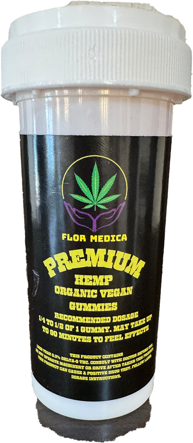 Flor Medica 25mg D9 THC + 75mg CBD Gummies - Dragon Fruit