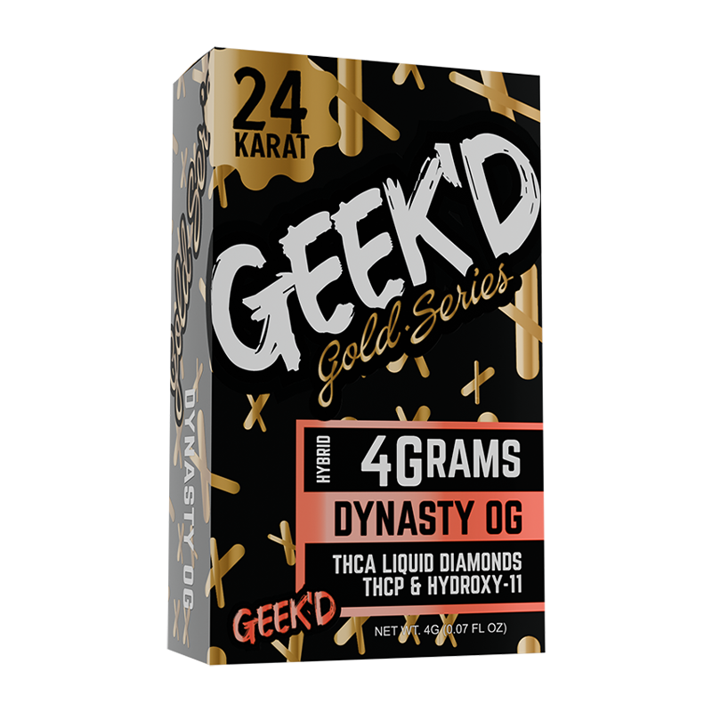 Geek'd - 4Gs THCa Liquid Diamonds Disposable Vape | Dynasty OG (Hybrid)
