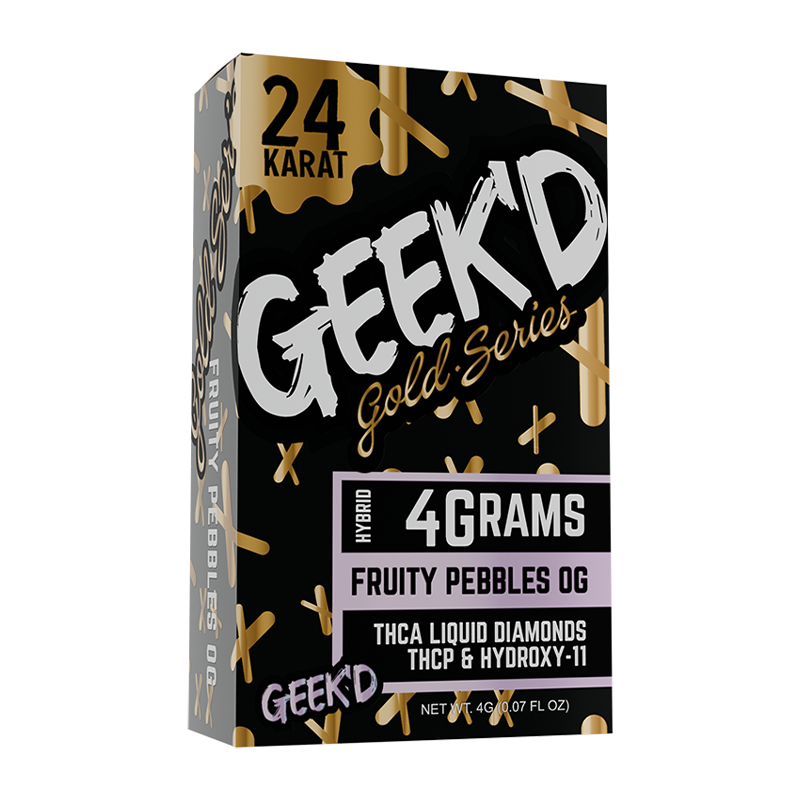 Geek'd - 4Gs THCa Liquid Diamonds Disposable Vape | Fruity Pebbles OG (Hybrid)