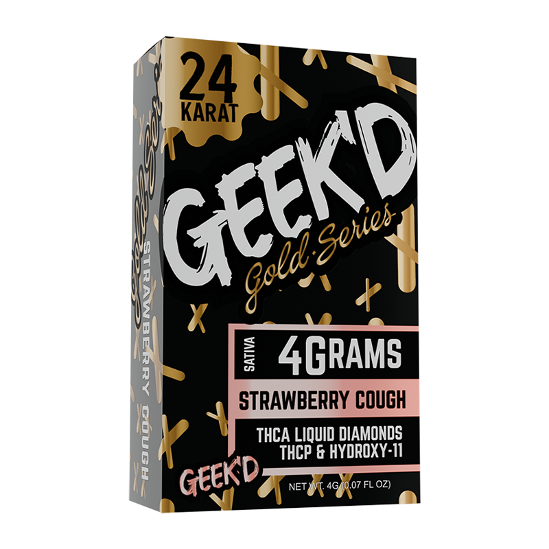Geek'd - 4Gs THCa Liquid Diamonds Disposable Vape | Strawberry Cough (Sativa)