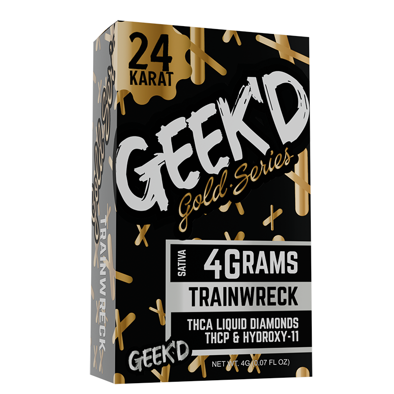 Geek'd - 4Gs THCa Liquid Diamonds Disposable Vape | Trainwreck (Sativa)