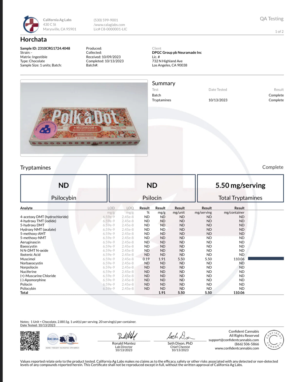 Polkadot - Magic Mushroom Chocolate Bar - Maui Coconut Twist - 500mg per piece