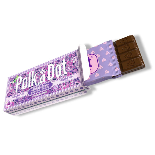 Polk a Dot - Magic Mushroom Chocolate Bar - Intense Dark - 500mg per piece