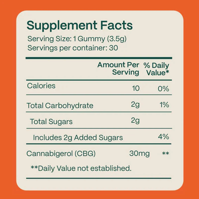 Slumber Extra Strength CBG Gummies- Green Apple- 30ct