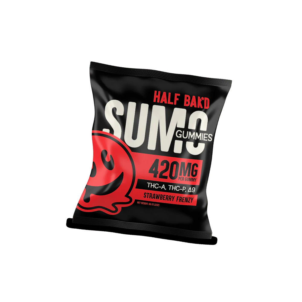 Sumo Gummies - 420MG per Gummy - Strawberry Frenzy - 2ct