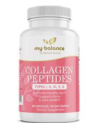My Balance | Nutrisentials- Collagen Peptides Types I, II, III, V, X- 90 Capsules