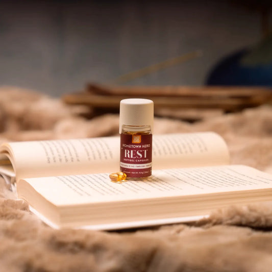 Hometown Hero | REST Softgel Capsules - 50mg Delta-8 THC - 5mg CBN - 5mg CBD