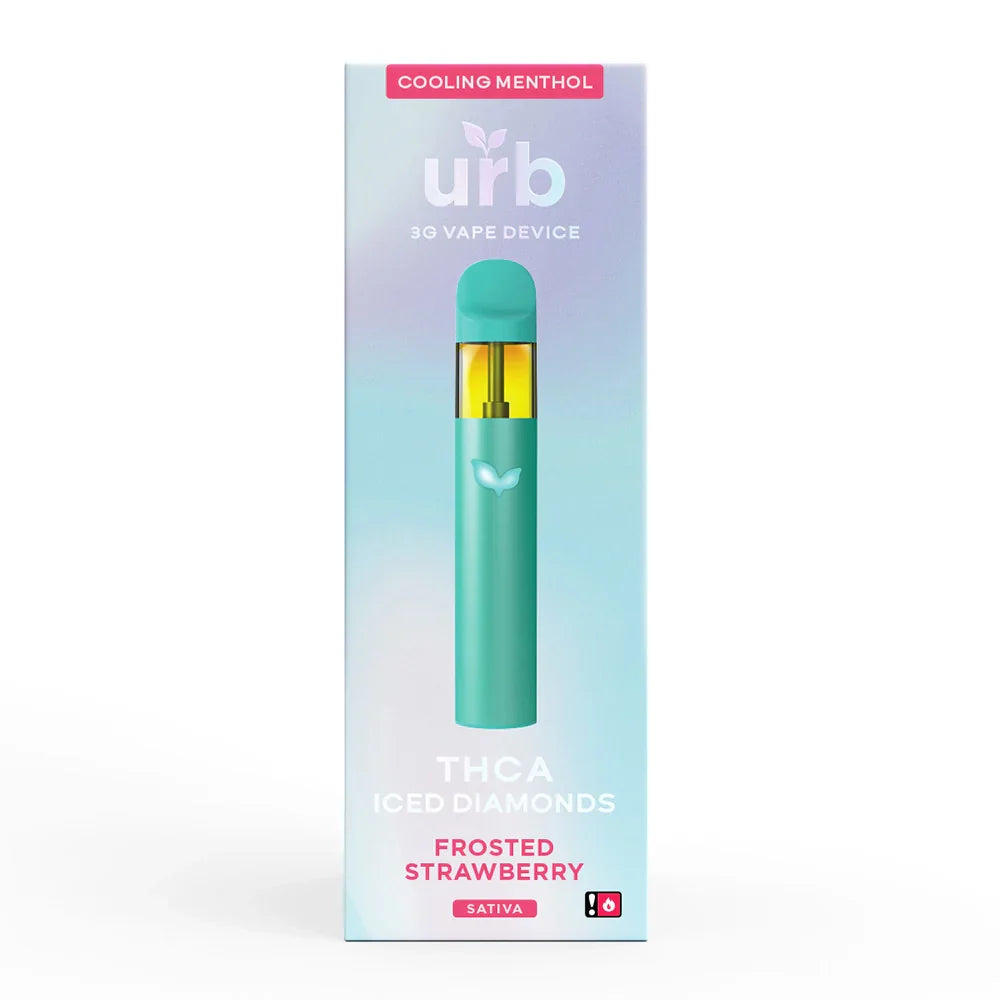 Urb THCA Iced Diamond Disposable 3g- Sativa Frosted Strawberry