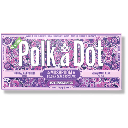 Polk a Dot - Magic Mushroom Chocolate Bar - Intense Dark - 500mg per piece
