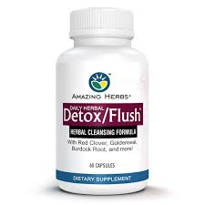 Amazing Herbs | Detox Flush Herbal Cleansing Formula- 60ct